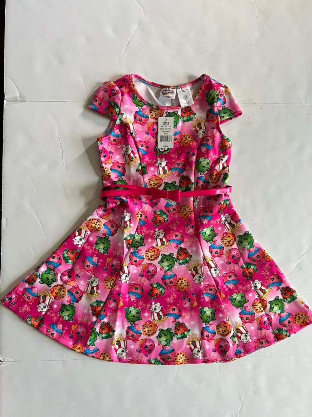 NWT Shopkins Dress Shopkins Sublimated Scuba Skater Dress Size 8
